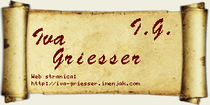 Iva Griesser vizit kartica